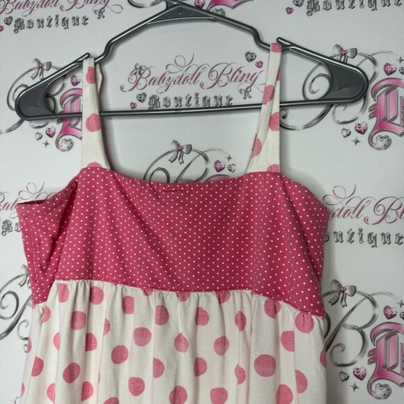 Vanessa dress secret garden polka dot dotted pink white sparkly silver writing - Picture 4 of 12